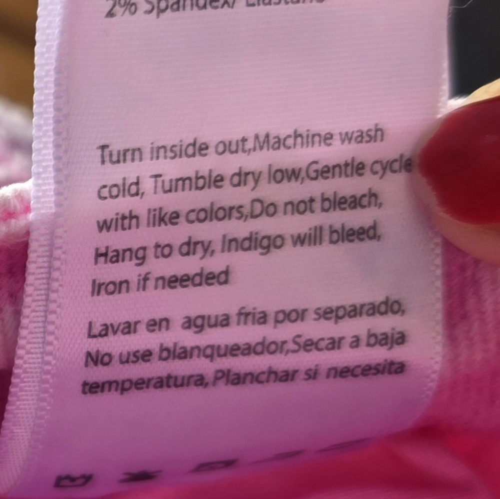 7. NWT Risen High-Rise Straight Jeans in Pink Mineral Wash Size 13/31 - Picture 5 of 7